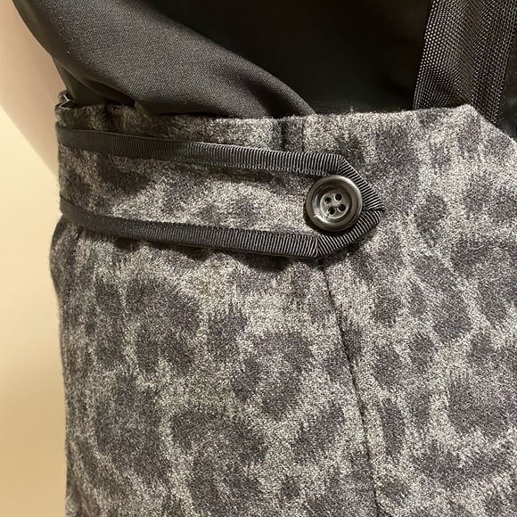 REBECCA TAYLOR GRAY AND BLACK ANIMAL PRONT HIGH WAISTED PENCIL SKIRT SIZE 8 NWOT - Picture 11 of 14